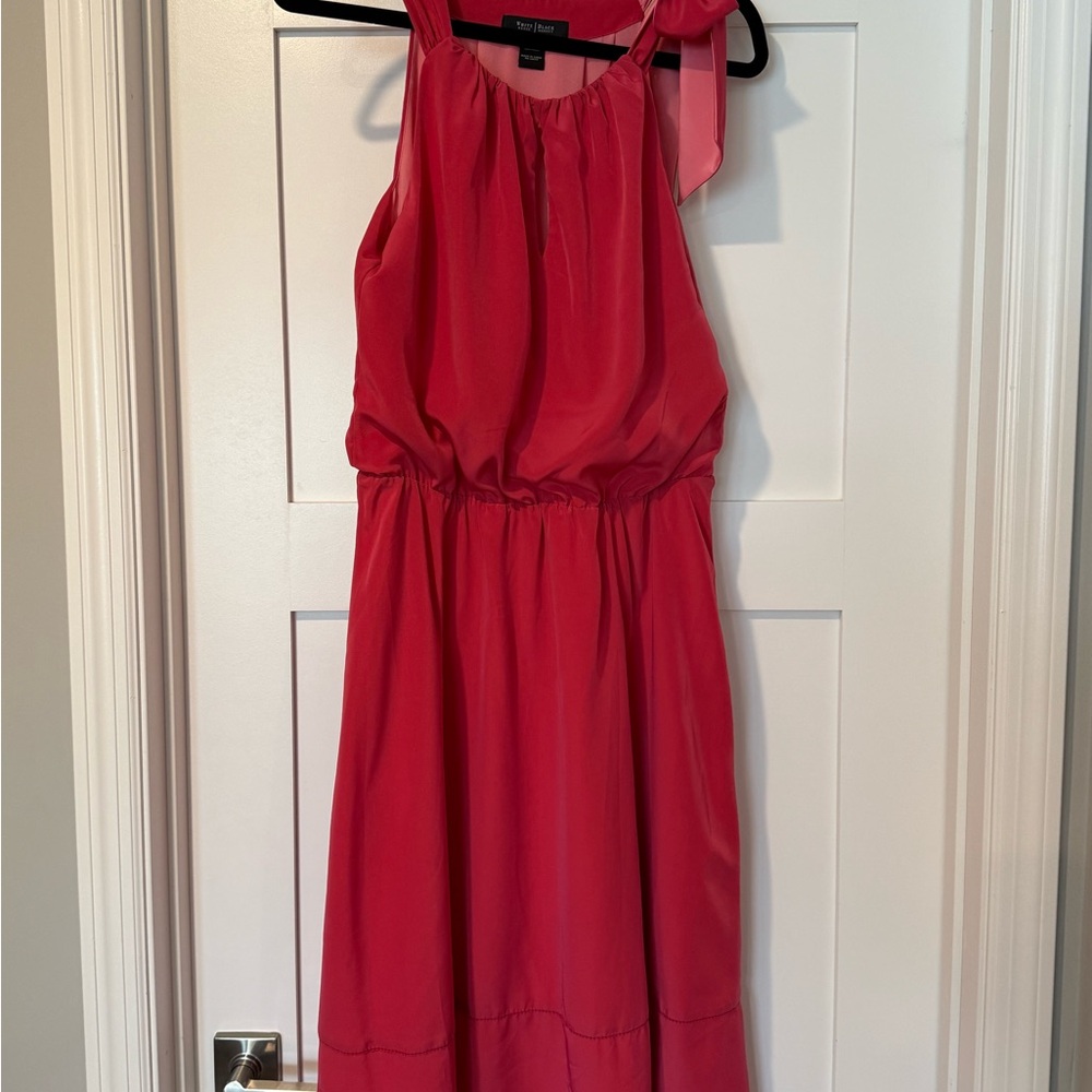 White House Black Market One Shoulder Pink Dress